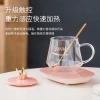 55-degree constant temperature cup, warm cup, charging insulated cup, heating coaster set, Crown glass constant temperature cup gift set Specification image